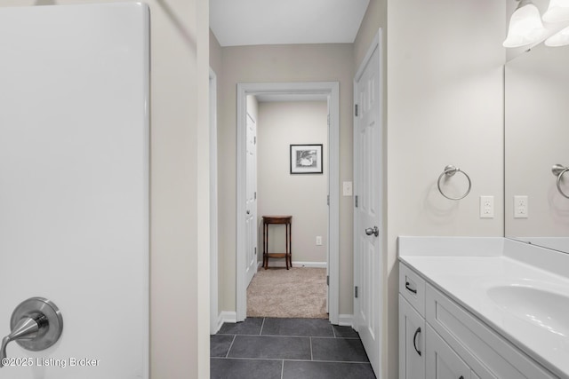 162 Penny Royal Ln, Brandenburg, KY 40108 - bathroom featuring vanity, tile patterned flooring, and baseboards