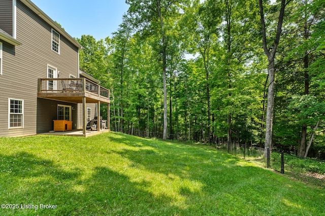 162 Penny Royal Ln, Brandenburg, KY 40108 - view of yard featuring a wooden deck and a patio