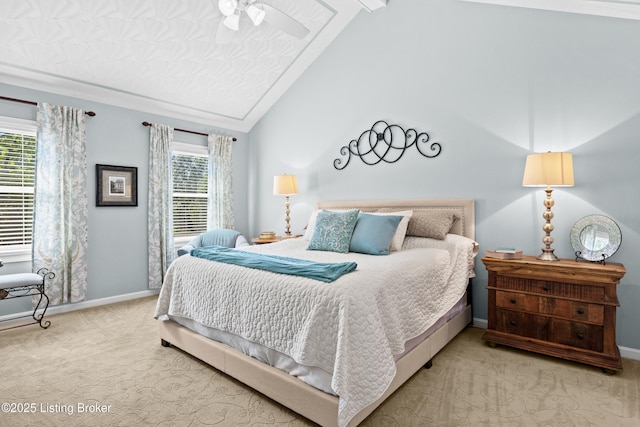 6400 Cedar Branch Ct, Louisville, KY 40291 - carpeted bedroom with lofted ceiling and a ceiling fan