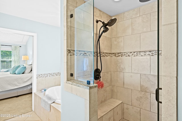 6400 Cedar Branch Ct, Louisville, KY 40291 - full bathroom with a stall shower, ensuite bath, and a garden tub
