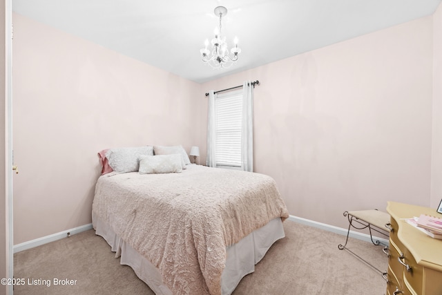 6400 Cedar Branch Ct, Louisville, KY 40291 - bedroom featuring light colored carpet and a chandelier