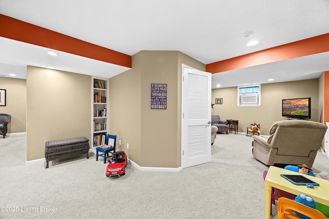 6400 Cedar Branch Ct, Louisville, KY 40291 - rec room featuring carpet floors and recessed lighting
