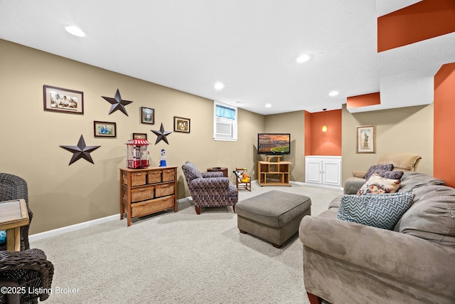 6400 Cedar Branch Ct, Louisville, KY 40291 - living room featuring carpet flooring and recessed lighting