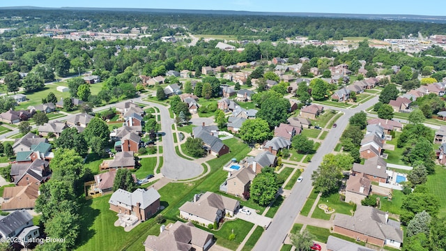 6400 Cedar Branch Ct, Louisville, KY 40291 - aerial overview of property's location with nearby suburban area