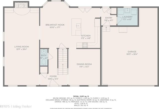 6400 Cedar Branch Ct, Louisville, KY 40291 - view of property floor plan