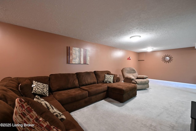 4913 D Lue Ct, Louisville, KY 40216 - living room featuring carpet flooring and a textured ceiling