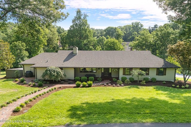 201 Daleview Ln, Louisville, KY 40207 - single story home with a front yard and a chimney