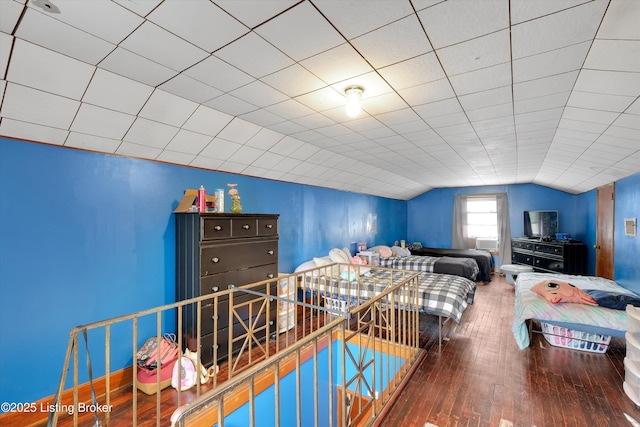 315 N 27th St, Louisville, KY 40212 - bedroom with lofted ceiling and wood-type flooring