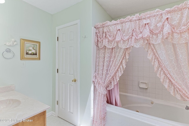 348 Old Stone Dr, Simpsonville, KY 40067 - full bath with tiled shower / bath combo and vanity