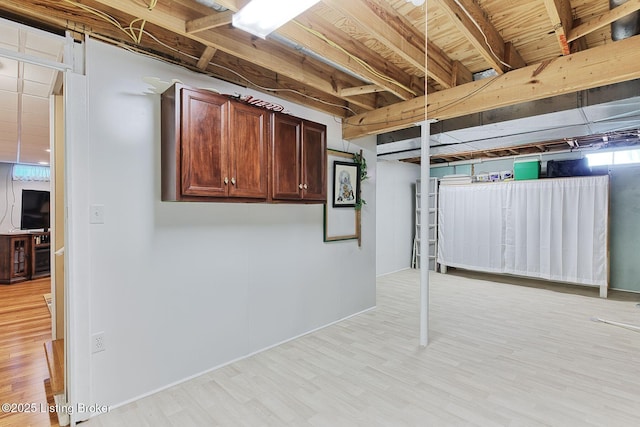 348 Old Stone Dr, Simpsonville, KY 40067 - below grade area featuring light wood-style flooring