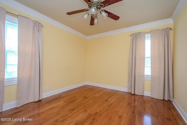 1115 Springview Dr, Louisville, KY 40219 - unfurnished room featuring ornamental molding, light wood finished floors, and ceiling fan