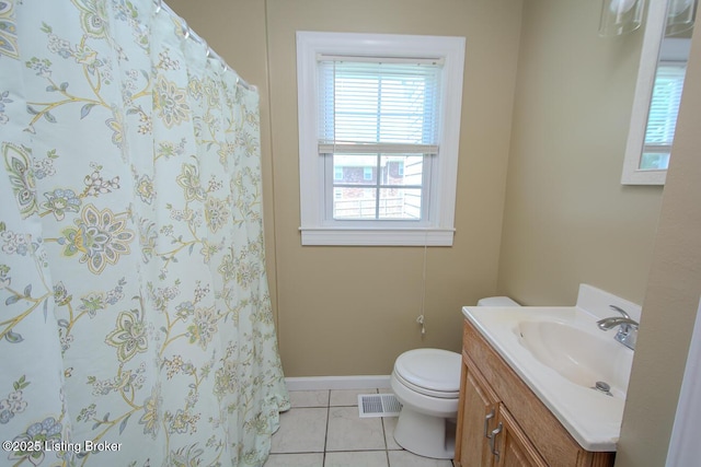 1115 Springview Dr, Louisville, KY 40219 - full bathroom with vanity, tile patterned flooring, and a shower with curtain