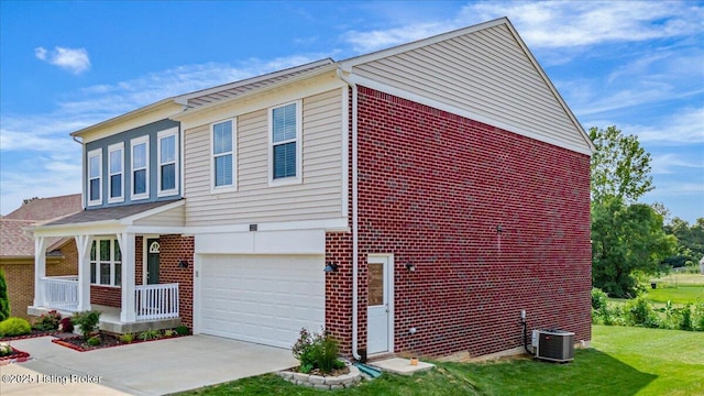 11210 Remembrance Ln, Louisville, KY 40229 - view of side of property featuring brick siding, an attached garage, driveway, and a lawn