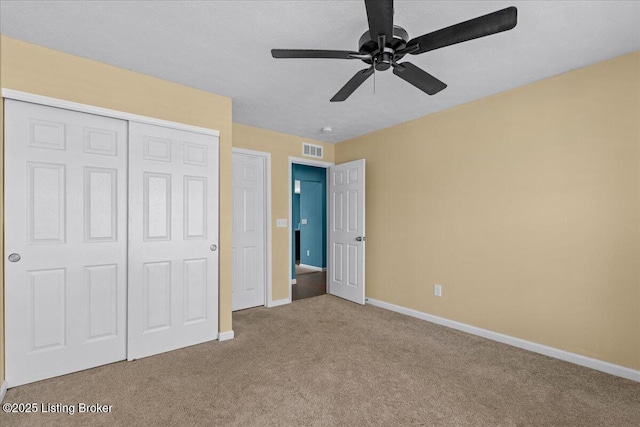 11210 Remembrance Ln, Louisville, KY 40229 - unfurnished bedroom featuring carpet flooring, a closet, and ceiling fan