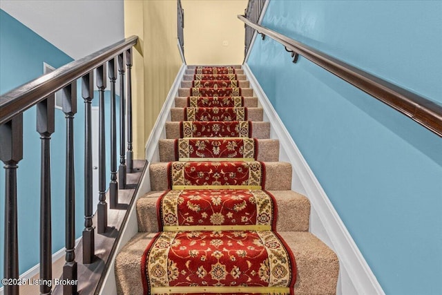 11210 Remembrance Ln, Louisville, KY 40229 - staircase featuring carpet flooring and baseboards