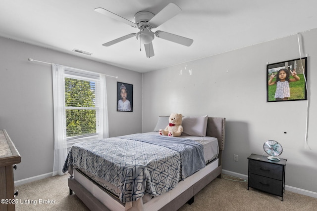 17411 Polo Run Ln, Louisville, KY 40245 - bedroom with carpet flooring, baseboards, and ceiling fan