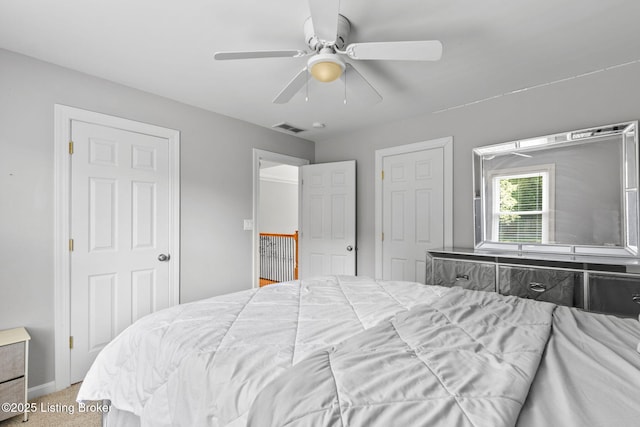 17411 Polo Run Ln, Louisville, KY 40245 - carpeted bedroom featuring ceiling fan