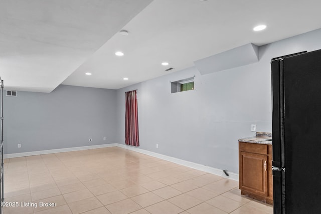 17411 Polo Run Ln, Louisville, KY 40245 - unfurnished room featuring recessed lighting, baseboards, light tile patterned floors, and a smoke detector
