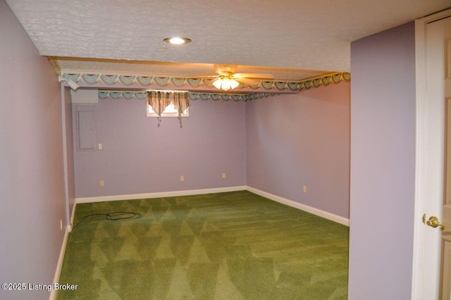 166 Castleton Dr, Bardstown, KY 40004 - spare room with carpet, baseboards, a textured ceiling, and electric panel