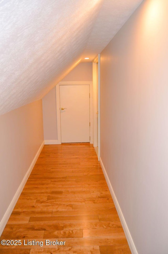 166 Castleton Dr, Bardstown, KY 40004 - bonus room with vaulted ceiling, light wood-style floors, a textured ceiling, and baseboards