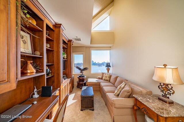 1 Riverpointe Plz Unit 1112, Jeffersonville, IN 47130 - living room featuring light colored carpet