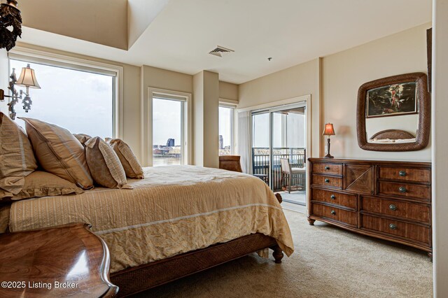 1 Riverpointe Plz Unit 1112, Jeffersonville, IN 47130 - bedroom featuring carpet floors and access to outside