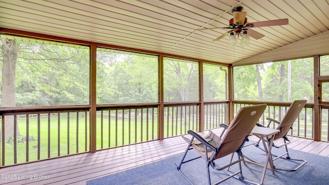 1625 Tina Ct, La Grange, KY 40031 - sunroom / solarium with ceiling fan and vaulted ceiling