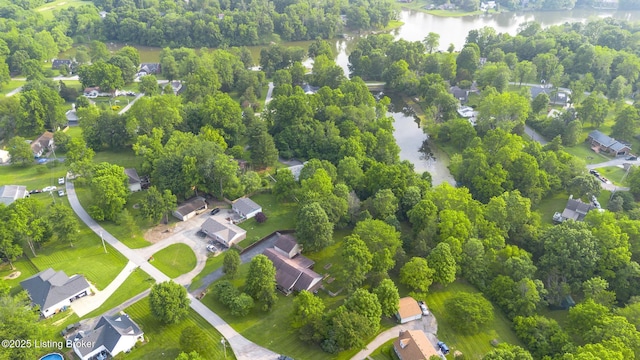1625 Tina Ct, La Grange, KY 40031 - aerial perspective of suburban area with a large body of water