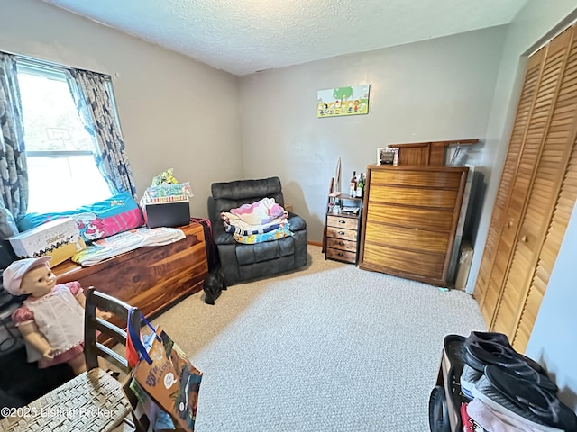 186 Lillian Ave, Elizabethtown, KY 42701 - bedroom with carpet, a closet, and a textured ceiling