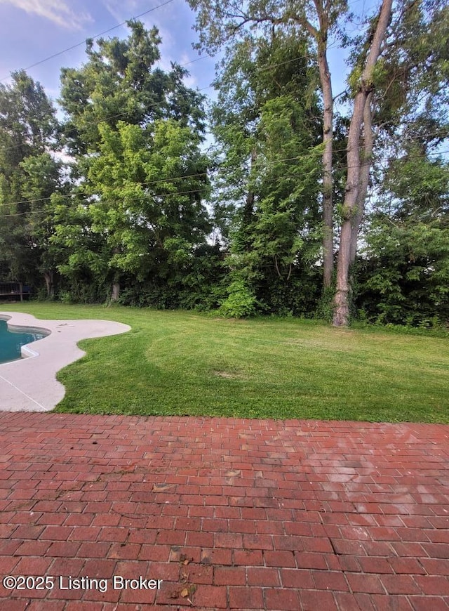 3007 Cline Ct, Carrollton, KY 41008 - view of grassy yard featuring a patio and an outdoor pool
