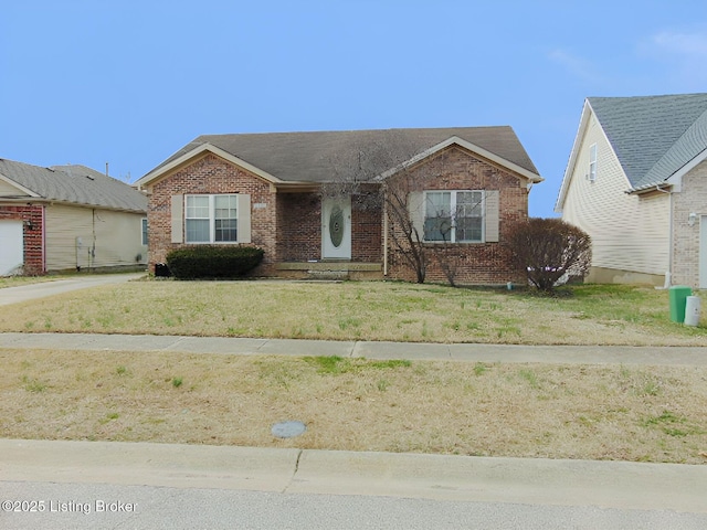 9320 Longhorn Ct, Fairdale, KY 40118 - ranch-style house featuring brick siding and a front lawn