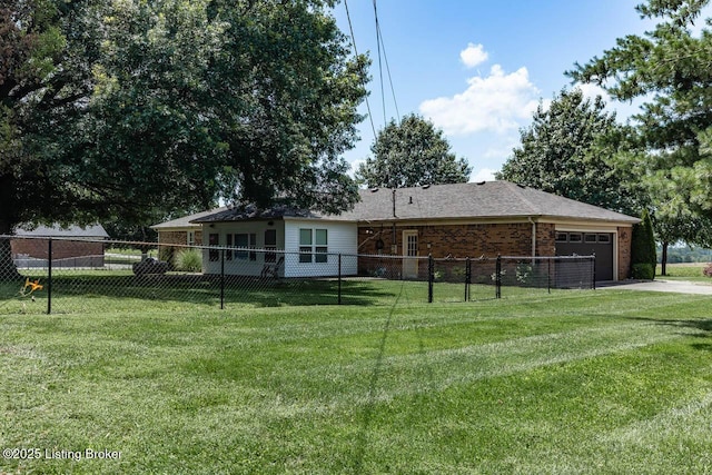 766 Pottershop Rd, Bardstown, KY 40004 - rear view of house with an attached garage, concrete driveway, and brick siding