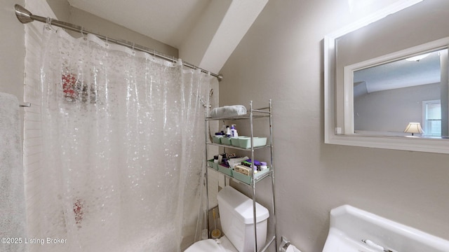1344 S Brook St, Louisville, KY 40208 - bathroom with toilet and a shower with shower curtain