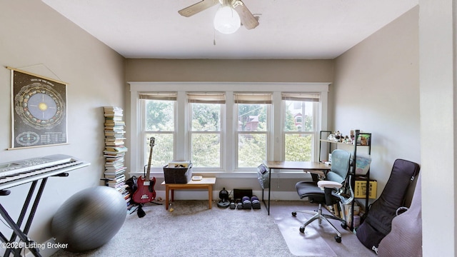 1344 S Brook St, Louisville, KY 40208 - carpeted office space featuring healthy amount of natural light and a ceiling fan