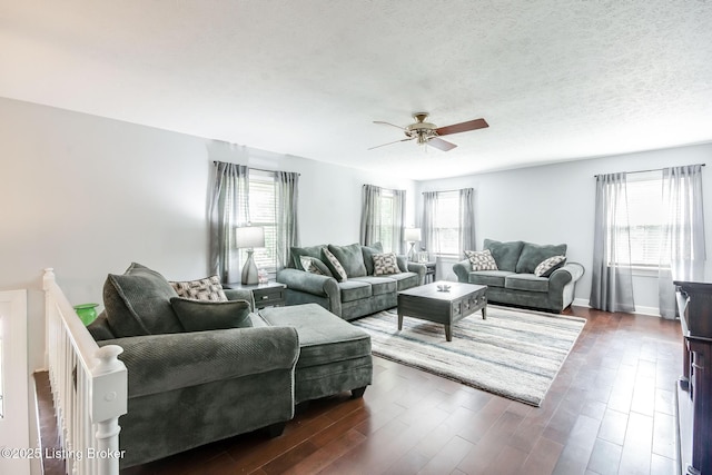 2508 Windsor Forest Dr, Louisville, KY 40272 - living area with ceiling fan and dark wood finished floors