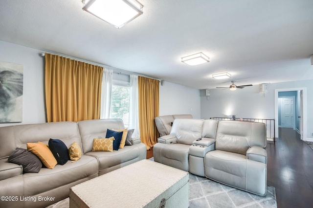 2508 Windsor Forest Dr, Louisville, KY 40272 - living area with wood finished floors and a ceiling fan