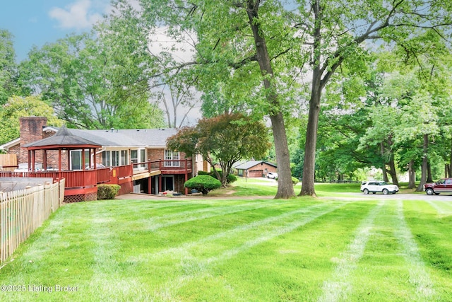 2508 Windsor Forest Dr, Louisville, KY 40272 - view of yard with a wooden deck