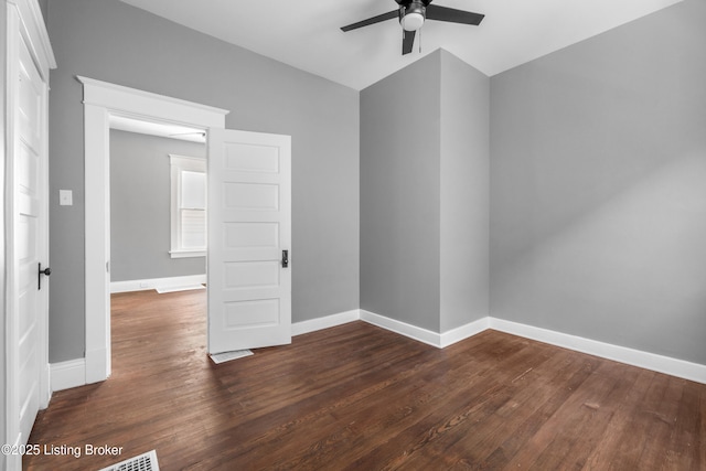 4015 S 5th St, Louisville, KY 40214 - unfurnished room featuring a ceiling fan, wood finished floors, and baseboards