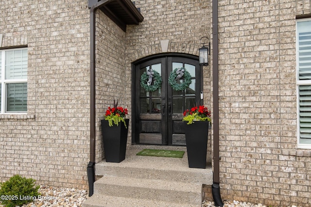 2004 Scenic Lakes Dr, Louisville, KY 40245 - doorway to property with french doors and brick siding