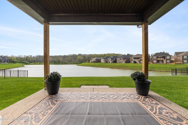 2004 Scenic Lakes Dr, Louisville, KY 40245 - view of patio / terrace featuring a water view and a residential view