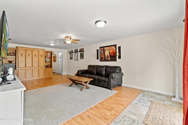150 Infantry Ct, Vine Grove, KY 40175 - living room featuring ceiling fan and baseboards