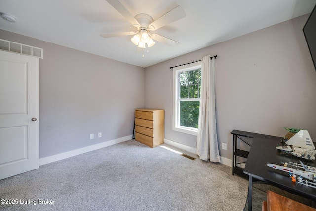 4307 Ginkgo Trl, Louisville, KY 40245 - home office with ceiling fan and carpet flooring