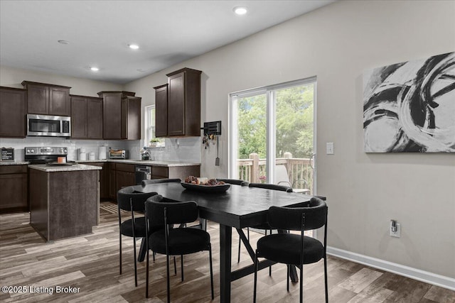 1105 Johnson Ridge Rd, Louisville, KY 40245 - dining space with light wood-style floors, recessed lighting, and baseboards