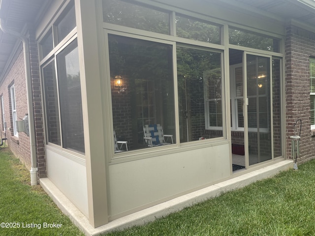 6008 Cottage Ln, Crestwood, KY 40014 - view of home's exterior with brick siding and a sunroom
