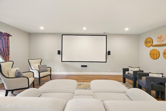 7811 Ingram Way, Crestwood, KY 40014 - cinema with wood finished floors, baseboards, and recessed lighting