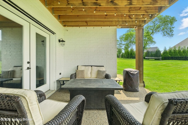 7811 Ingram Way, Crestwood, KY 40014 - view of patio with french doors and outdoor lounge area