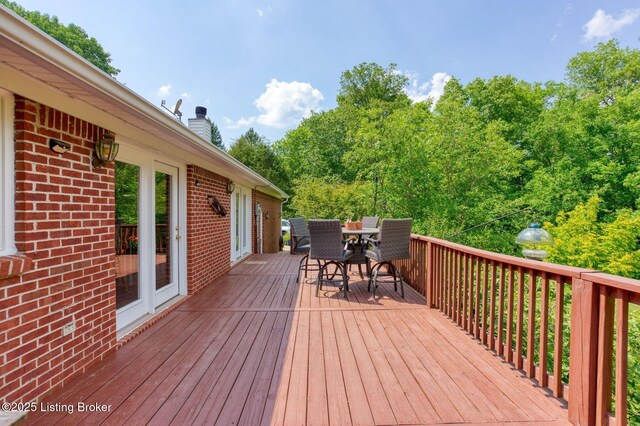 6311 Fible Ln, Crestwood, KY 40014 - wooden terrace with outdoor dining area