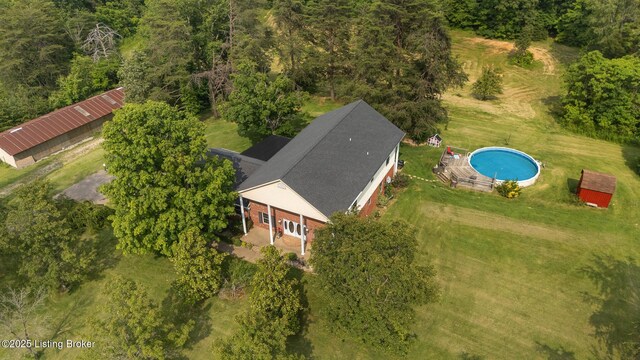 622 Hillcreek Dr, Elizabethtown, KY 42701 - view from above of property featuring a pool