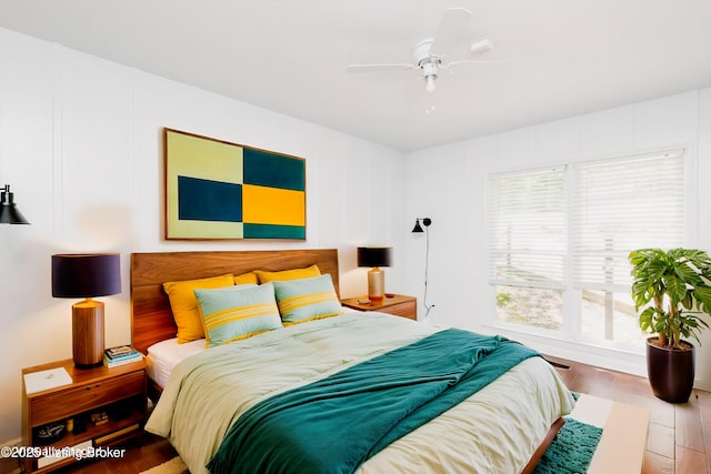 211 Rebel Dr, Pewee Valley, KY 40056 - bedroom featuring wood finished floors and ceiling fan