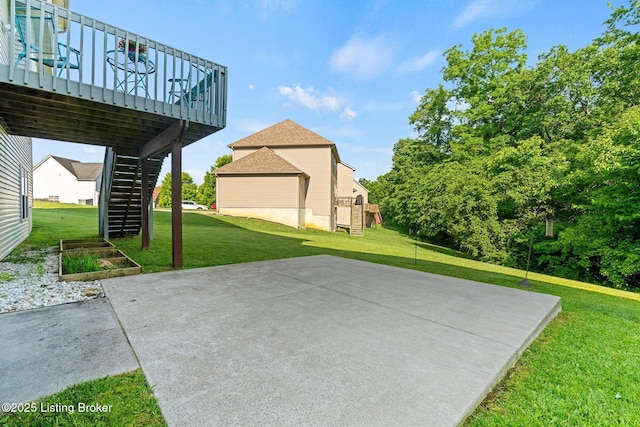 5500 Worthington Place Dr, Louisville, KY 40241 - view of patio / terrace with stairway and a wooden deck